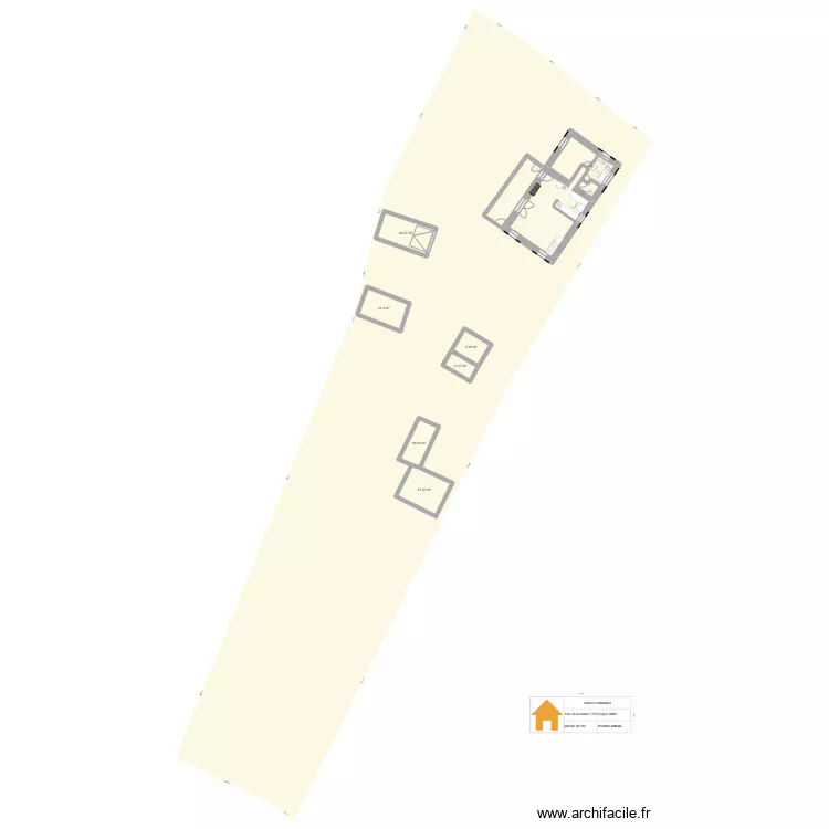 PARCELLE AVEC MAISON. Plan de 