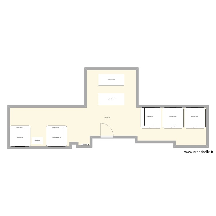 gym physio. Plan de 1 pièce et 120 m2