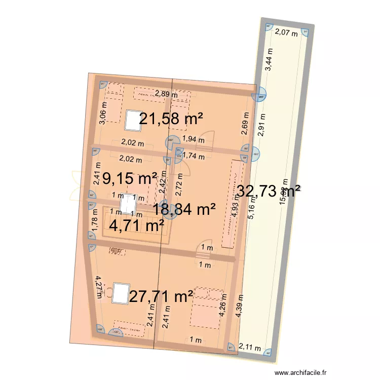 Maison Gite 4. Plan de 