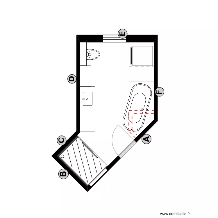 Brassard 2. Plan de 1 Pièce et 11 m²
