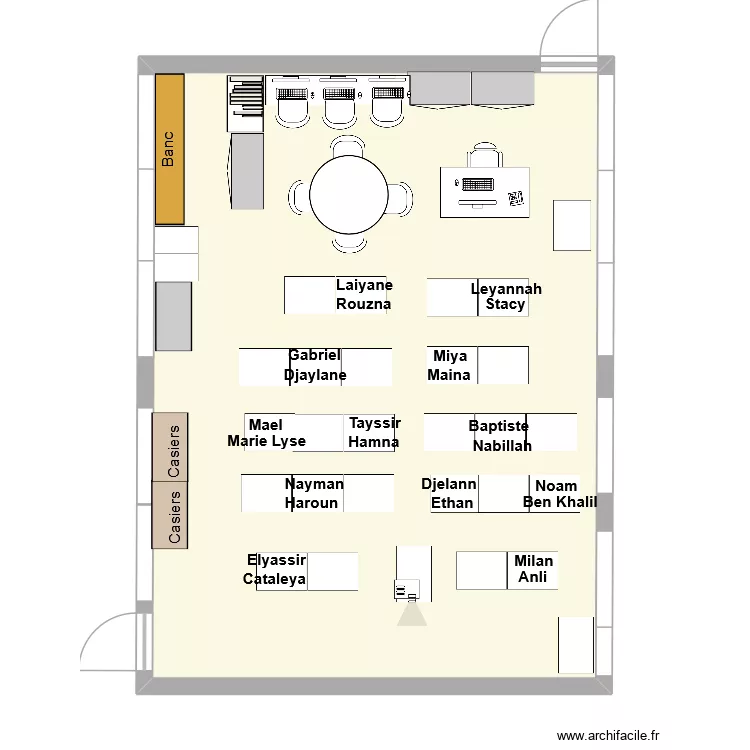 Classe P2 Binome HETERO. Plan de 