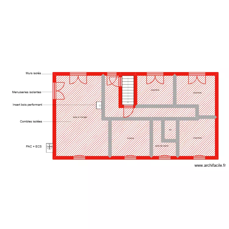 MATHIEU rdc &eacute;tape 2. Plan de 9  et 78 m²