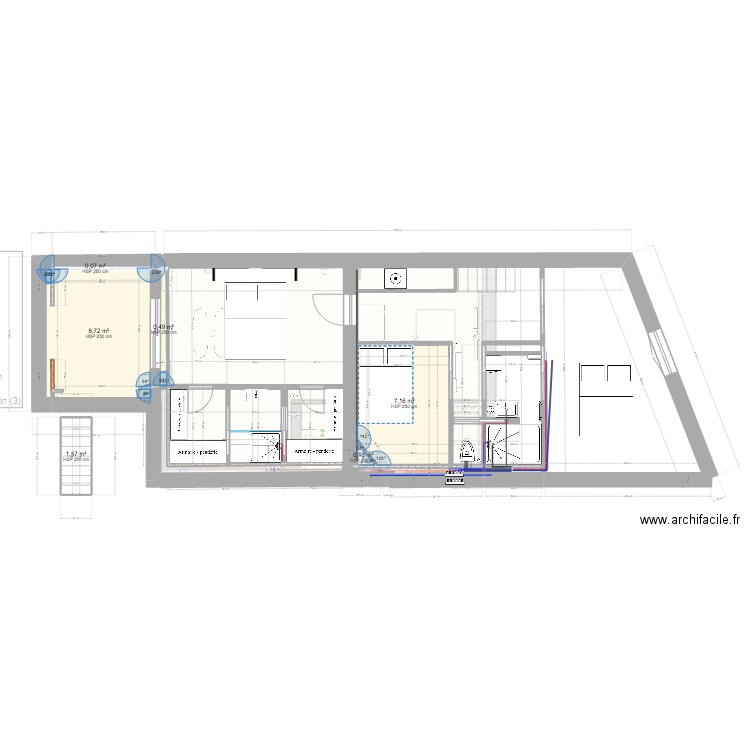 PLAN BLAISE BAS MALIK 9. Plan de 12 pièces et 80 m2