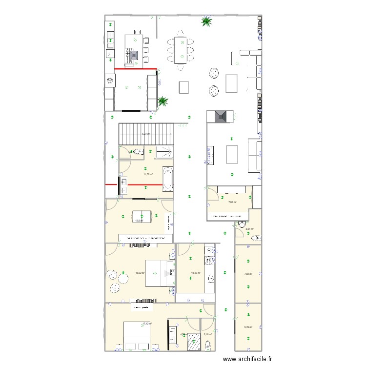 MC Stables 3. Plan de 13 pièces et 110 m2