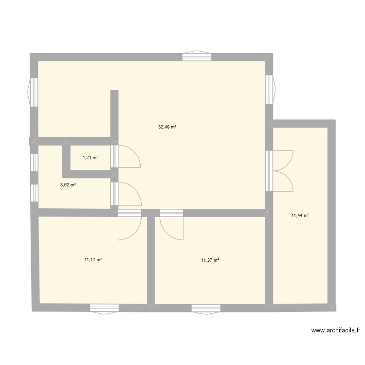 maison robert. Plan de 6 pièces et 71 m2