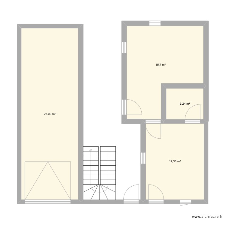 he11. Plan de 4 pièces et 58 m2