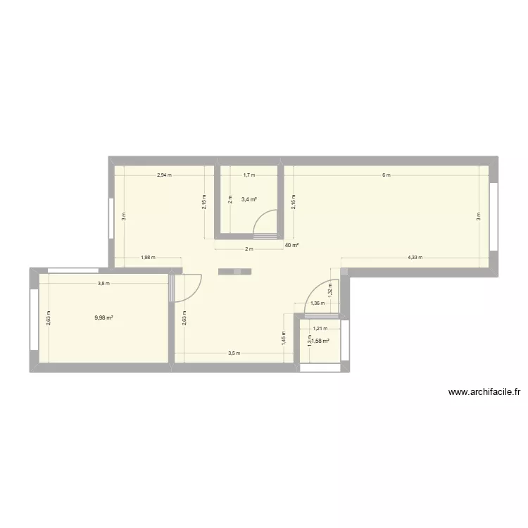 maison1. Plan de 4 Pièces et 55 m² maison1. Plan de 4 Pièces et 55 m²
