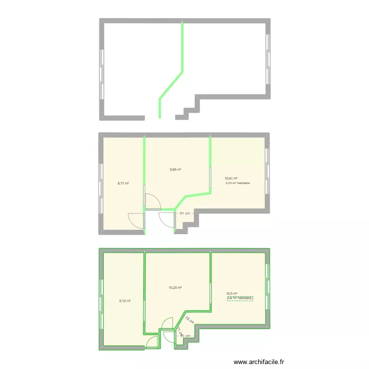 Plan avant / apr&egrave;s 3. Plan de 