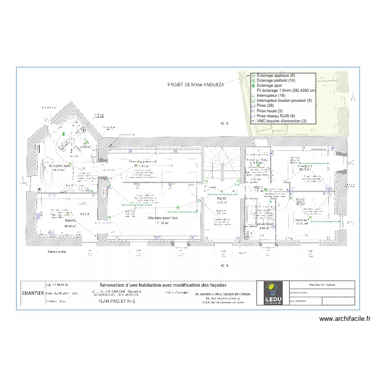 Plan Elec R+1 Salinas. Plan de Plan Elec R+1 Salinas. Plan de