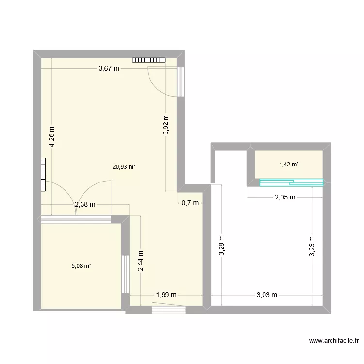 Appartement Amiens. Plan de 