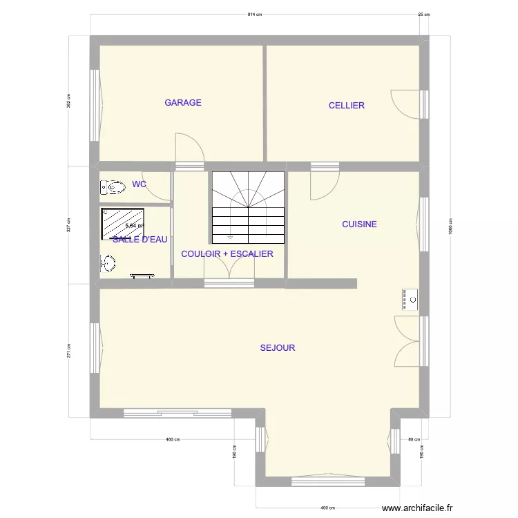 Rez de chauss&eacute;e. Plan de 