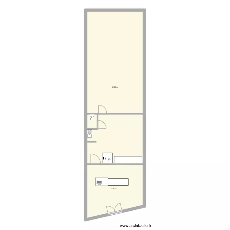 EPINAL. Plan de 2 Pièces et 107 m²