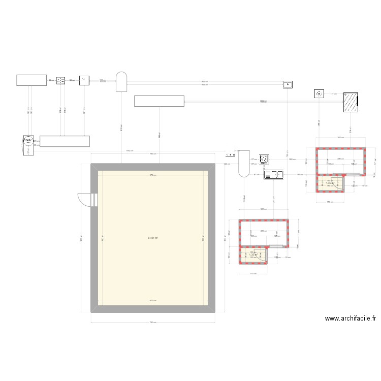 CSM Niv0. Plan de 3 pièces et 58 m2