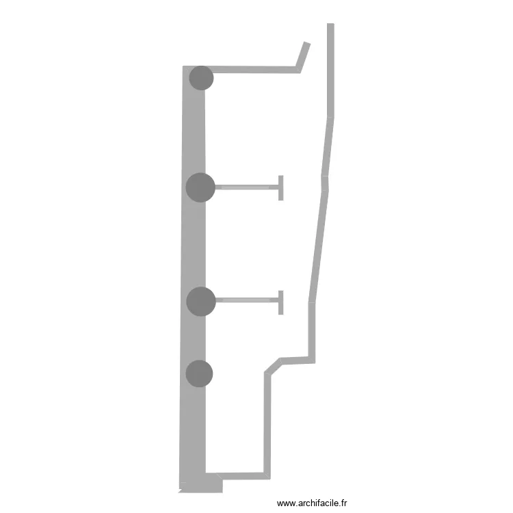 Bureau 2 amenag&eacute;. Plan de 1  et 15 m²