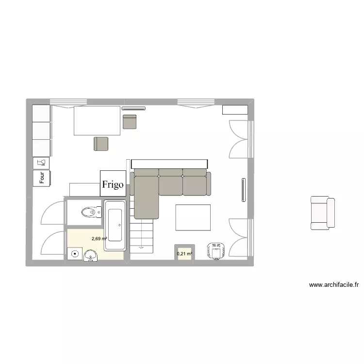 entremont le vieux. Plan de 2 et 3 m² entremont le vieux. Plan de 2 et 3 m²