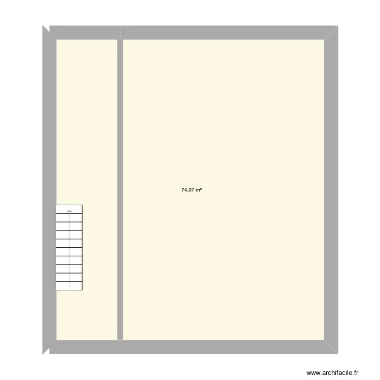 niv_0. Plan de 1  et 74 m²