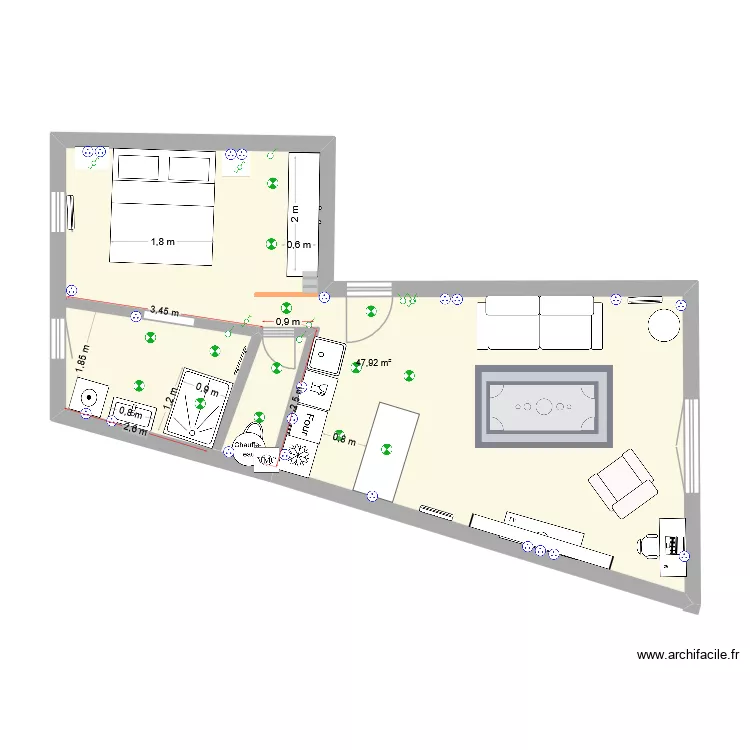 Studio Luberon - lave linge SdE f. Plan de Studio Luberon - lave linge SdE f. Plan de