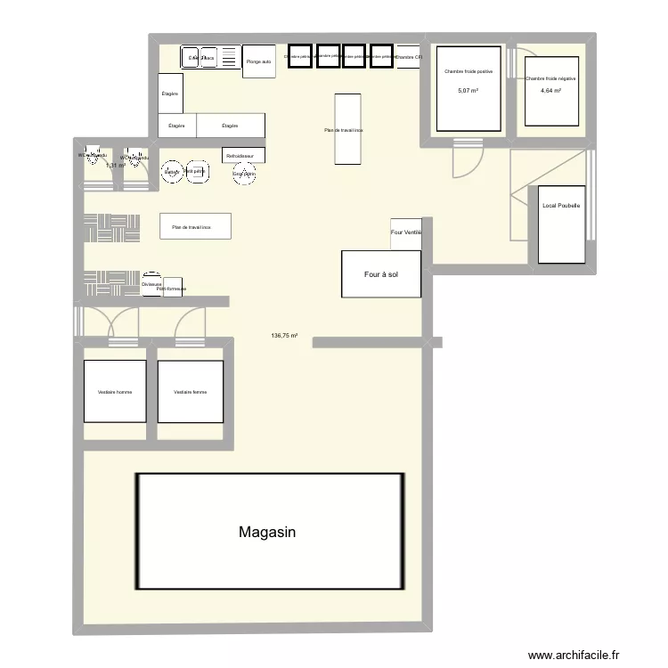Plan saleux. Plan de 4  et 148 m²