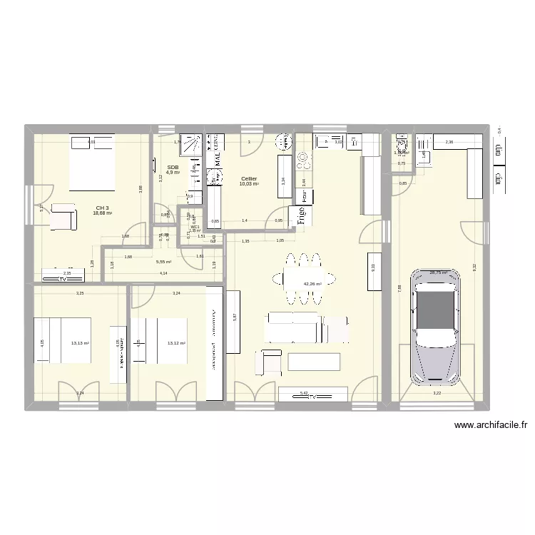 Maison au 60e 04 01 2026 18h42. Plan de 10 pièces et 139 m² Maison au 60e 04 01 2026 18h42. Plan de 10 pièces et 139 m²