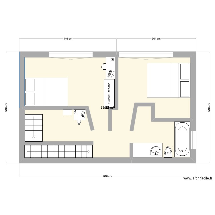 1er étage. Plan de 0 pièce et 0 m2