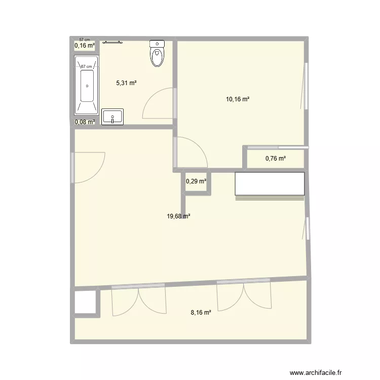 Appartement Berthelot. Plan de 
