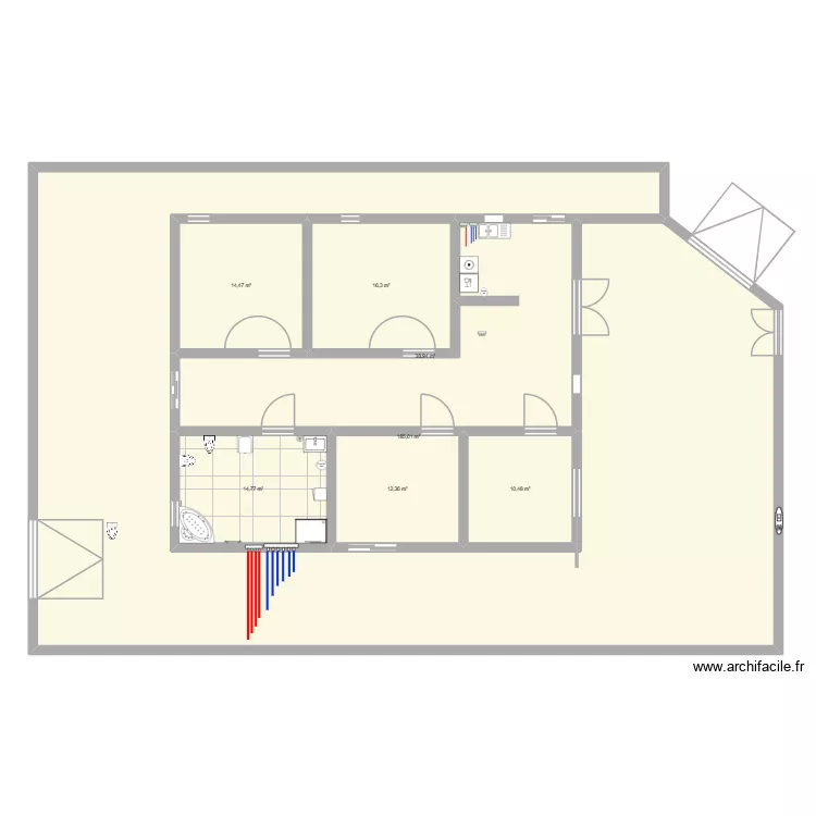 hamma. Plan de 7 Pièces et 292 m²