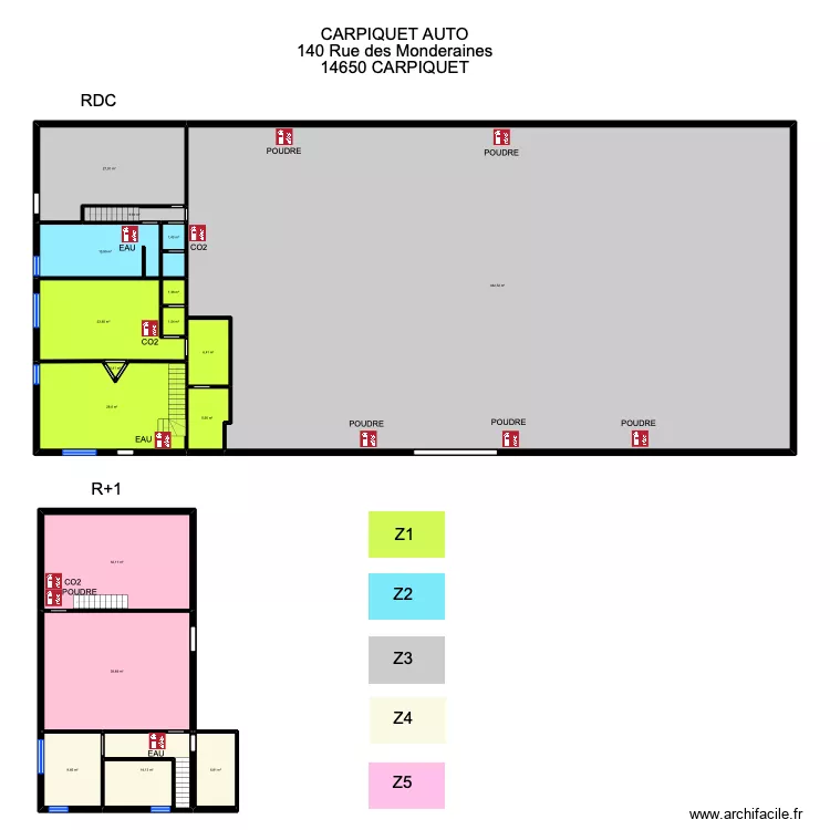 Carpiquet Automibiles. Plan de 