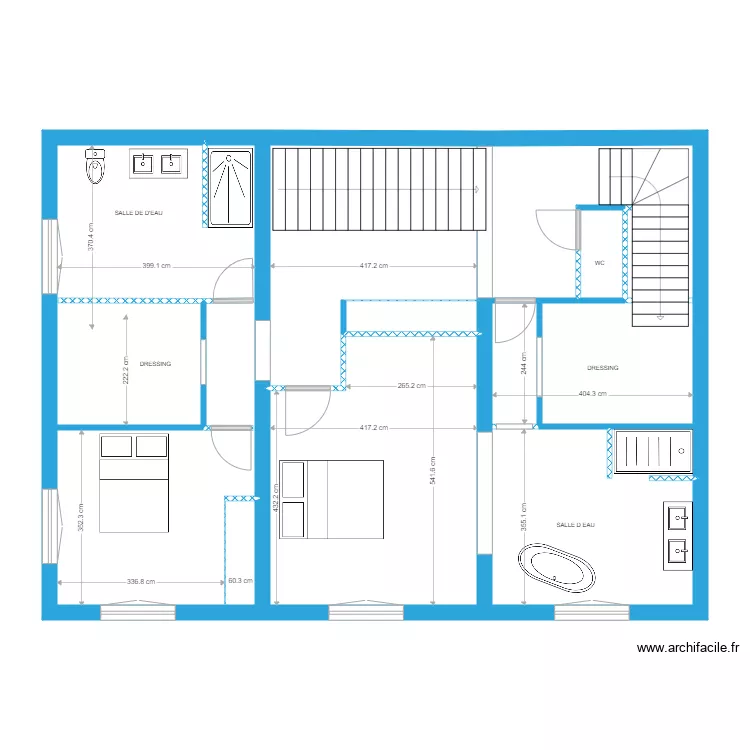 NOUGUIER R+2. Plan de 6  et 109 m²