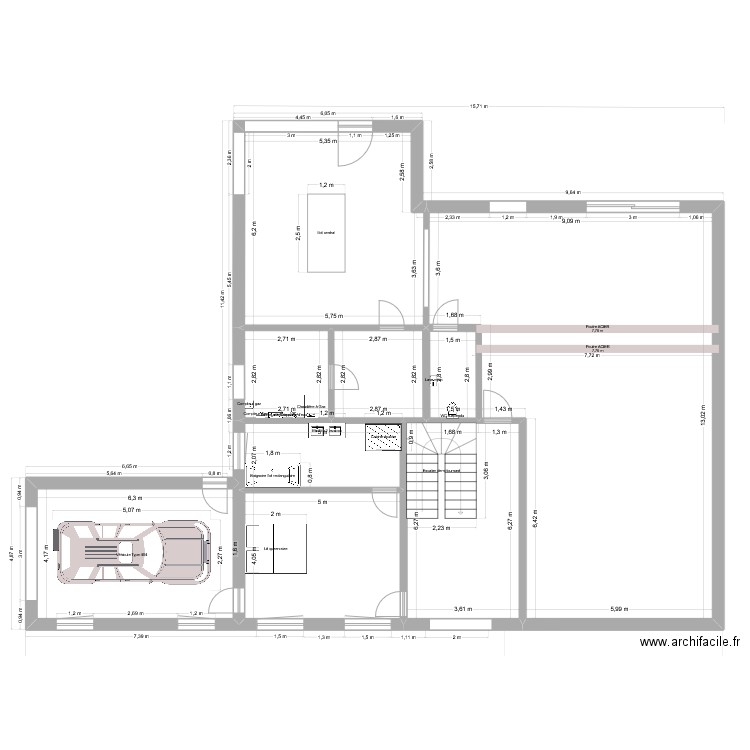 maison2. Plan de 17 pièces et 414 m2