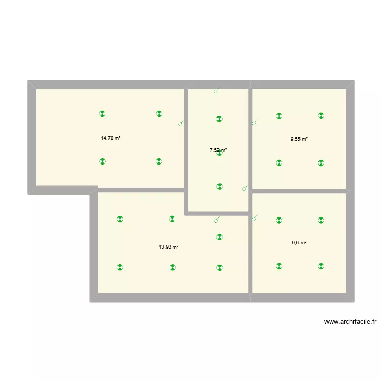 Eclairage etage. Plan de 