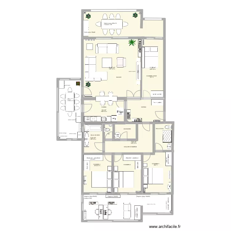 Appartement Aguilera modifs cloisons. Plan de 