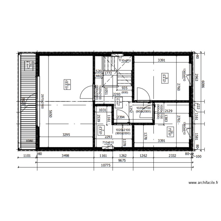 Plan étage original. Plan de 0 pièce et 0 m2