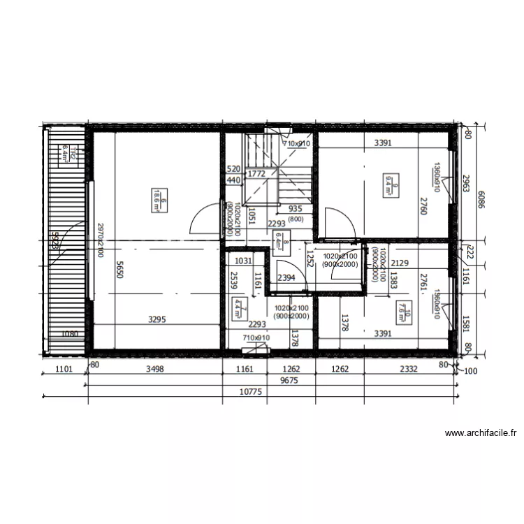 Plan &eacute;tage original. Plan de 