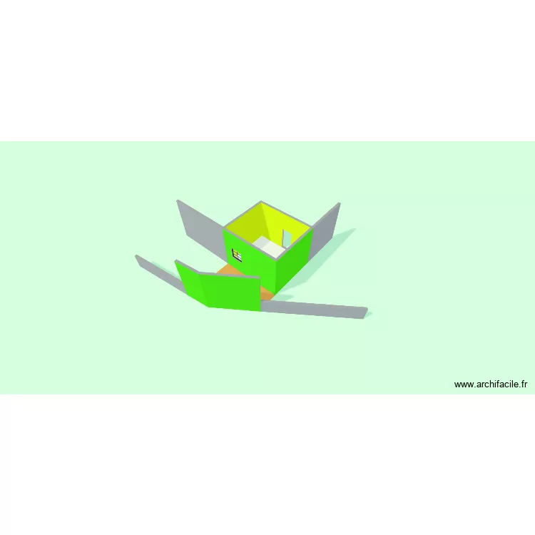 Extension Maxi. Plan de 1 pièce et 18 m²