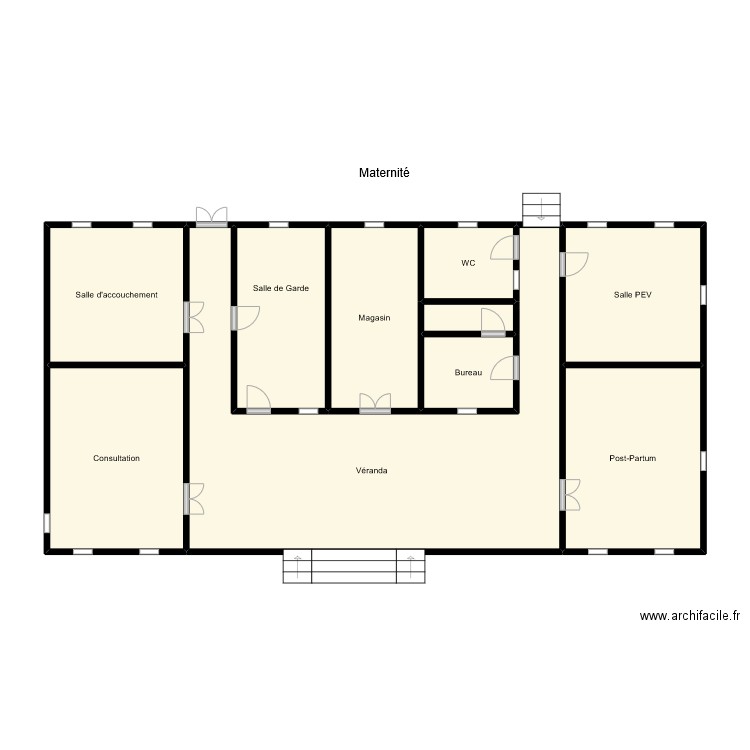 Vue en plan Maternité KPINNOU M. Plan de 0 pièce et 0 m2