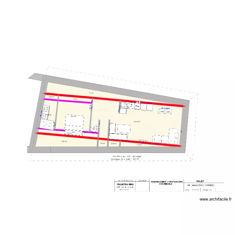 Appartement combles minh cote 2. Plan de 