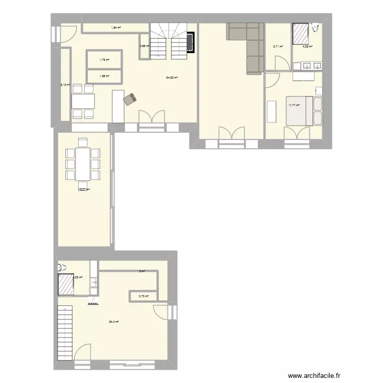 2 rosalie. Plan de 14 Pièces et 137 m² 2 rosalie. Plan de 14 Pièces et 137 m²