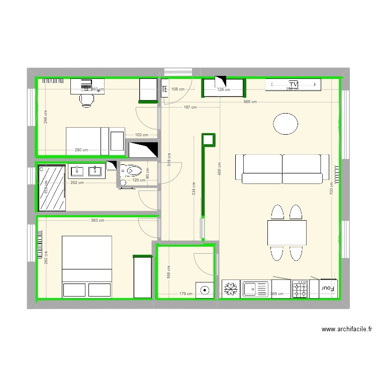 Meylan - Après travaux - MAJ 15/04. Plan de 11 pièces et 67 m2