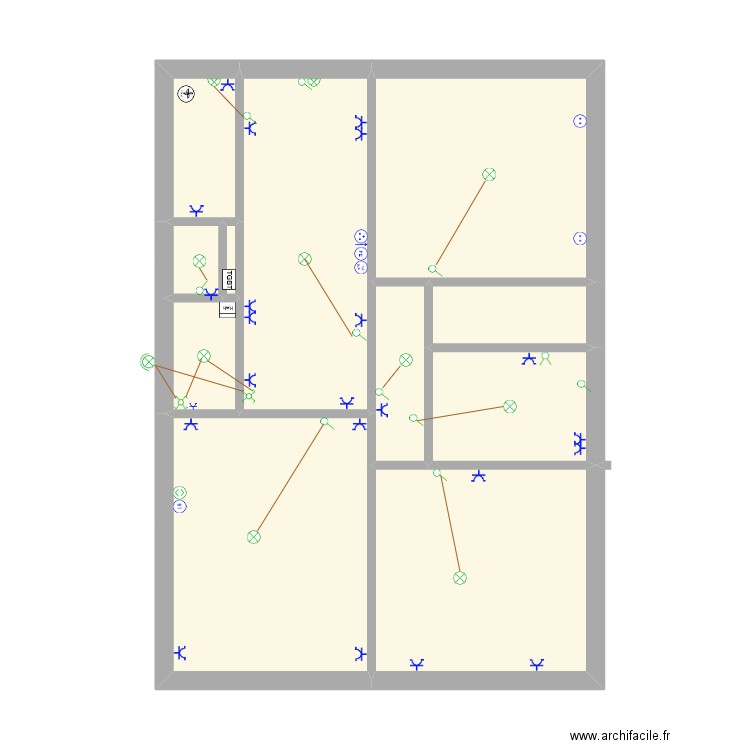 MAISON RG elec. Plan de 11 pièces et 48 m2