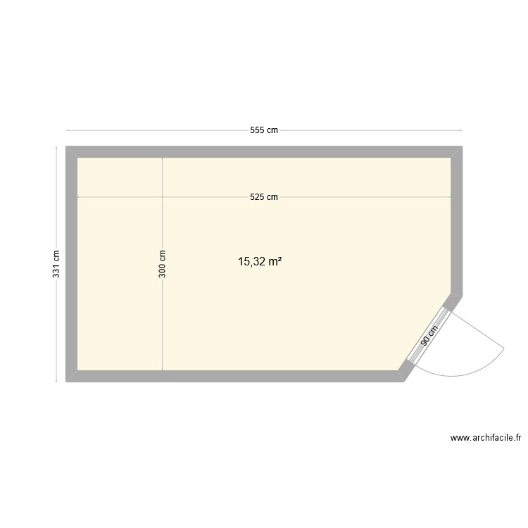 natetpierre. Plan de 1 pièce et 15 m2