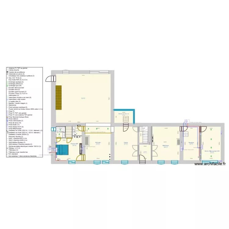 Rénovation des 3 chambres façade 2. Plan de 25 Pièces et 398 m² Rénovation des 3 chambres façade 2. Plan de 25 Pièces et 398 m²
