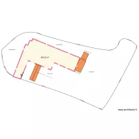 Plan cadastrale avec batiment,  terrasse et les 2 abris