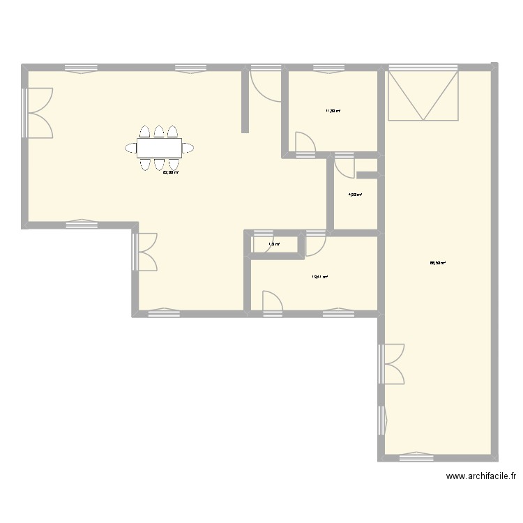 Cadouere 03. Plan de 6 pièces et 180 m2