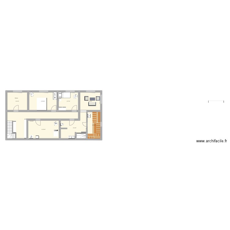 Chalet UG. Plan de 8 pièces et 99 m2