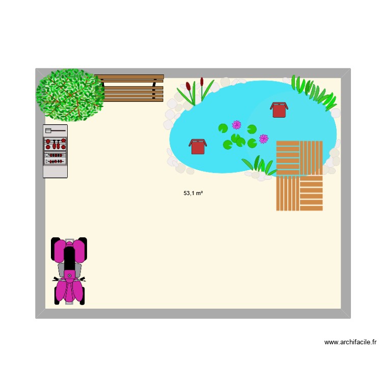 jardin. Plan de 0 pièce et 0 m2 jardin. Plan de 0 pièce et 0 m2