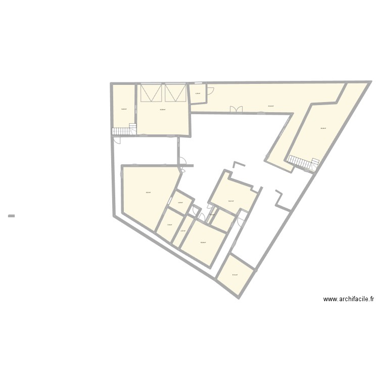 MAISON GUSTAVE. Plan de 13 pièces et 252 m2