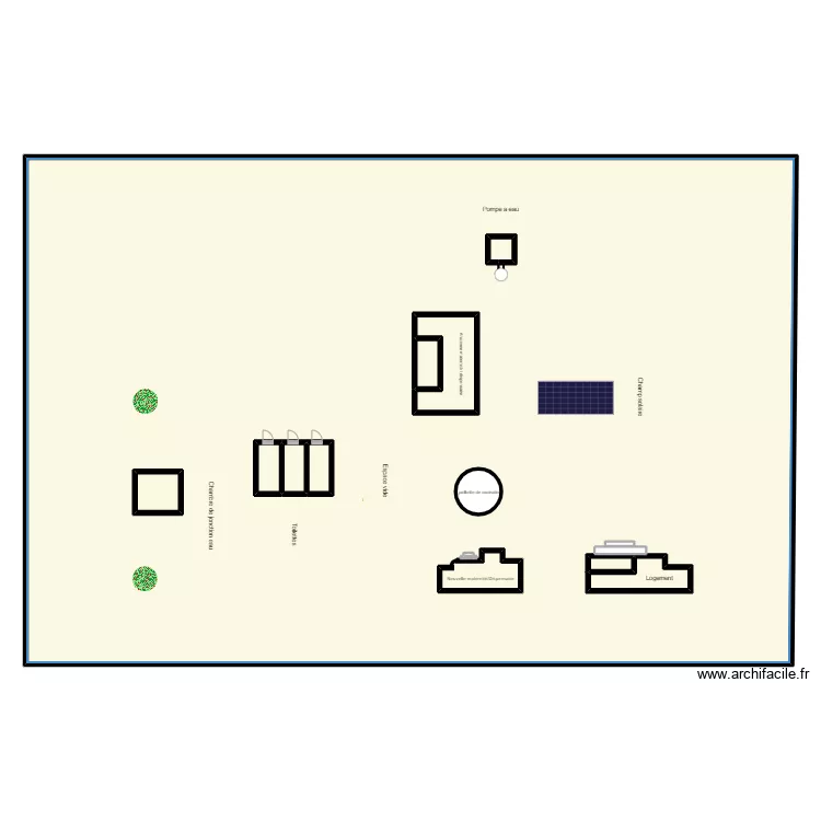 Vue en plan CS TINOU. Plan de 