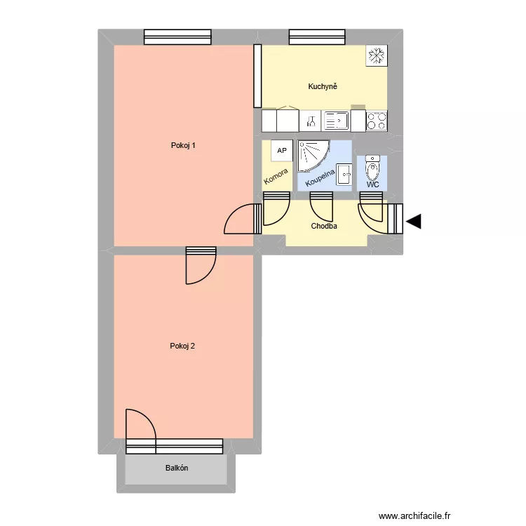 Francouzská 1068, byt 9. Plan de 15 et 180 m² Francouzská 1068, byt 9. Plan de 15 et 180 m²