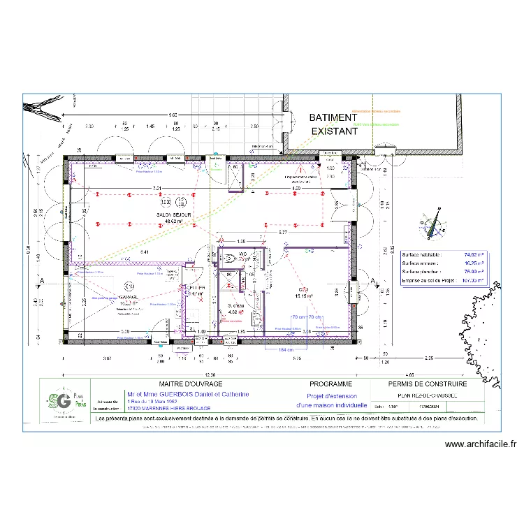 Guebois Daniel. Plan de 