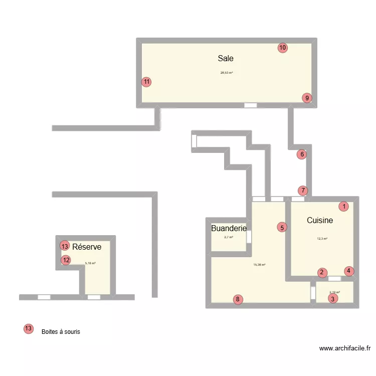 HOTEL DE FLANDRE NAMUR. Plan de 